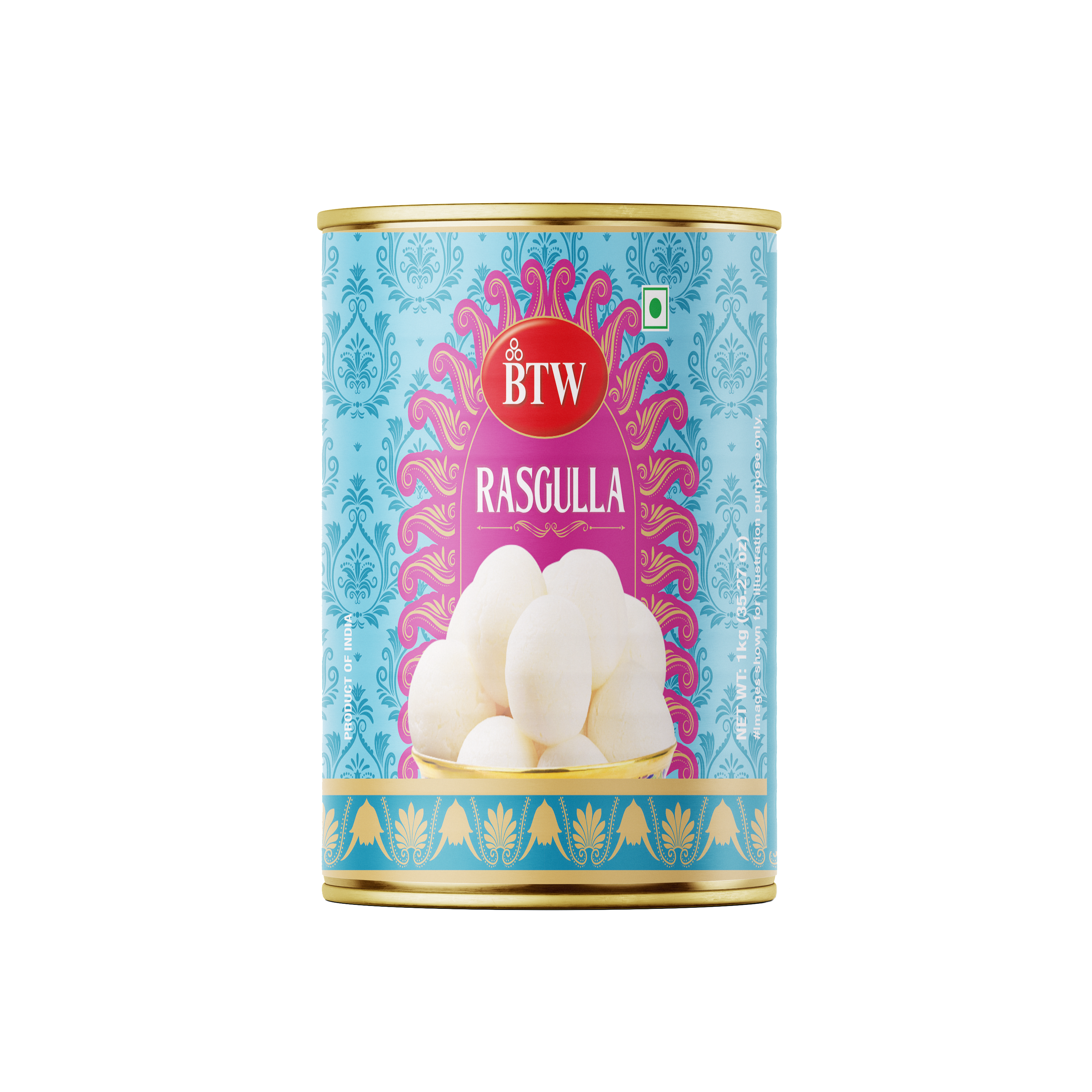 Rasgulla 1 Kg Tin Pack