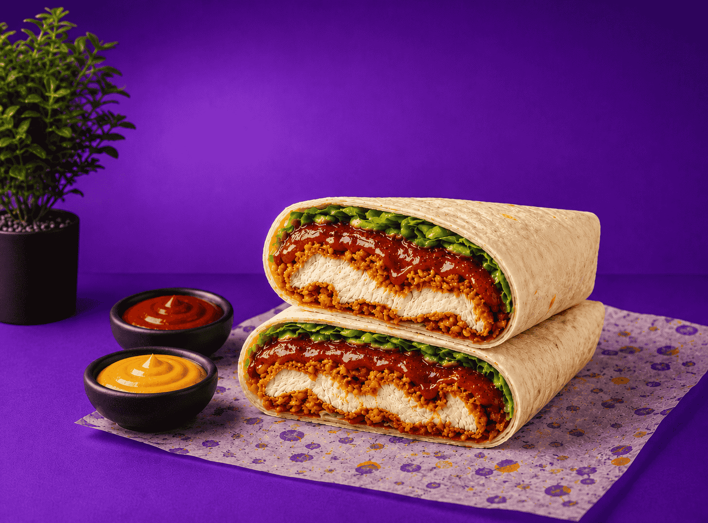 Korean Yangyeon Chicken Crunch Wrap