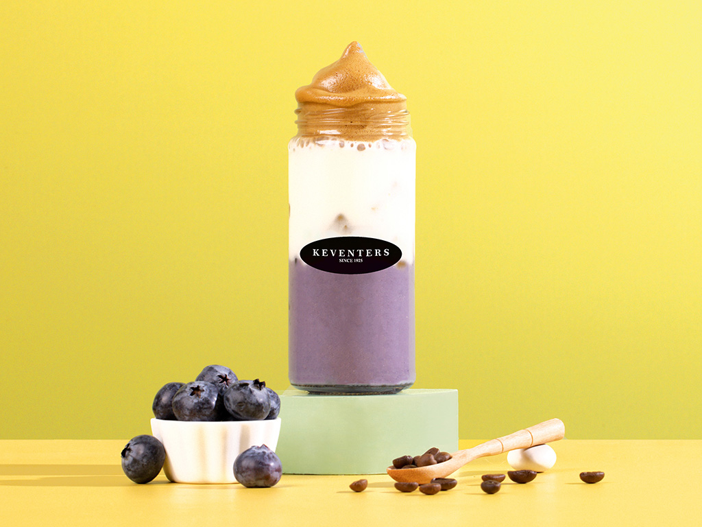 Blueberry Dalgona Milkshake