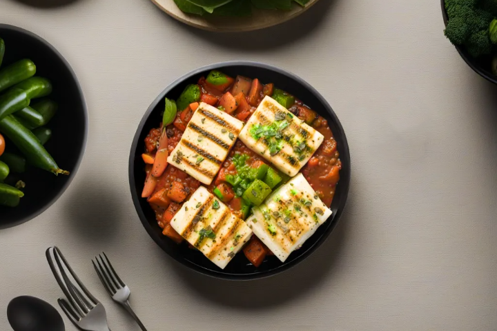 Grilled Paneer & Veggies In Italian Sauce