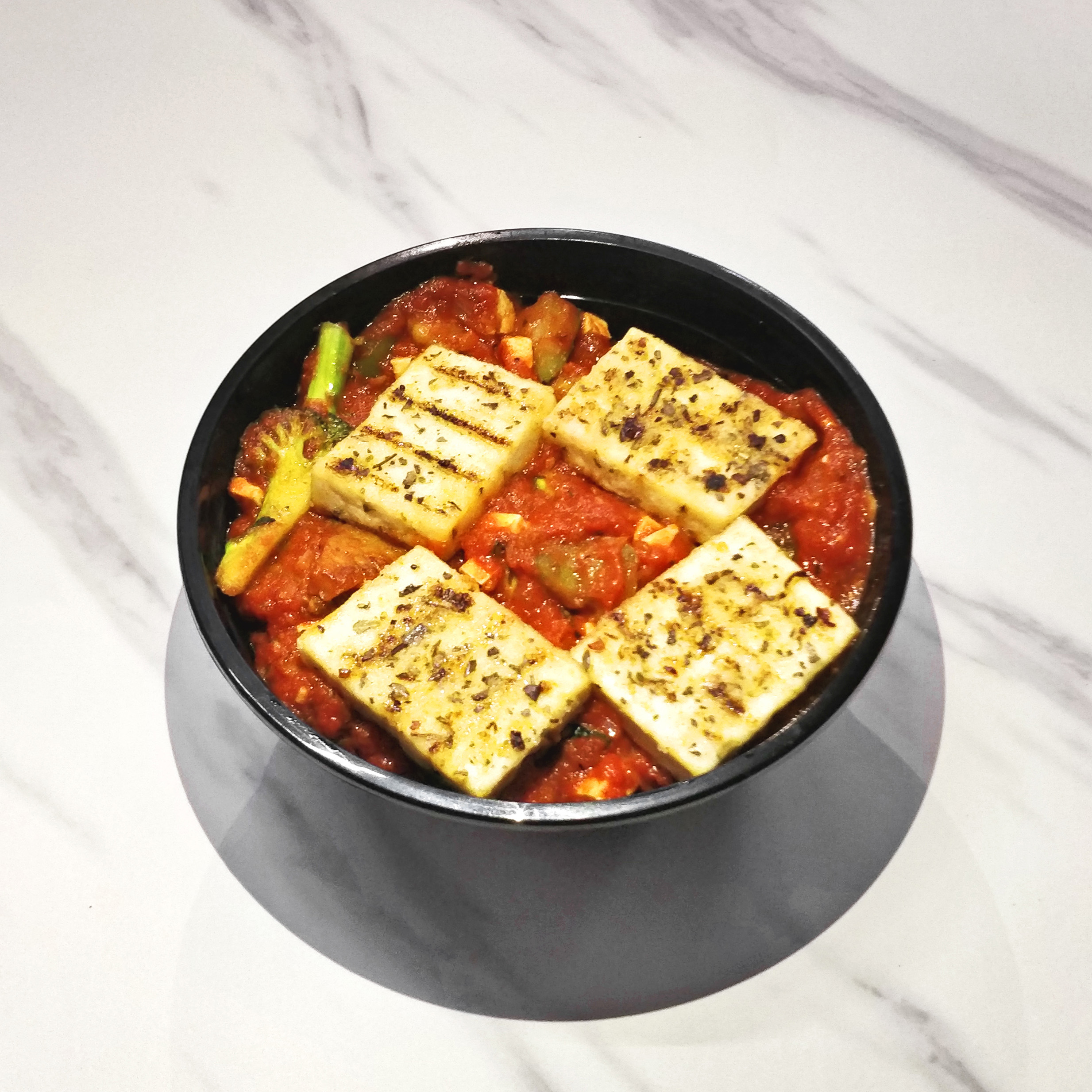 Grilled Tofu & Veggies In Italian Sauce