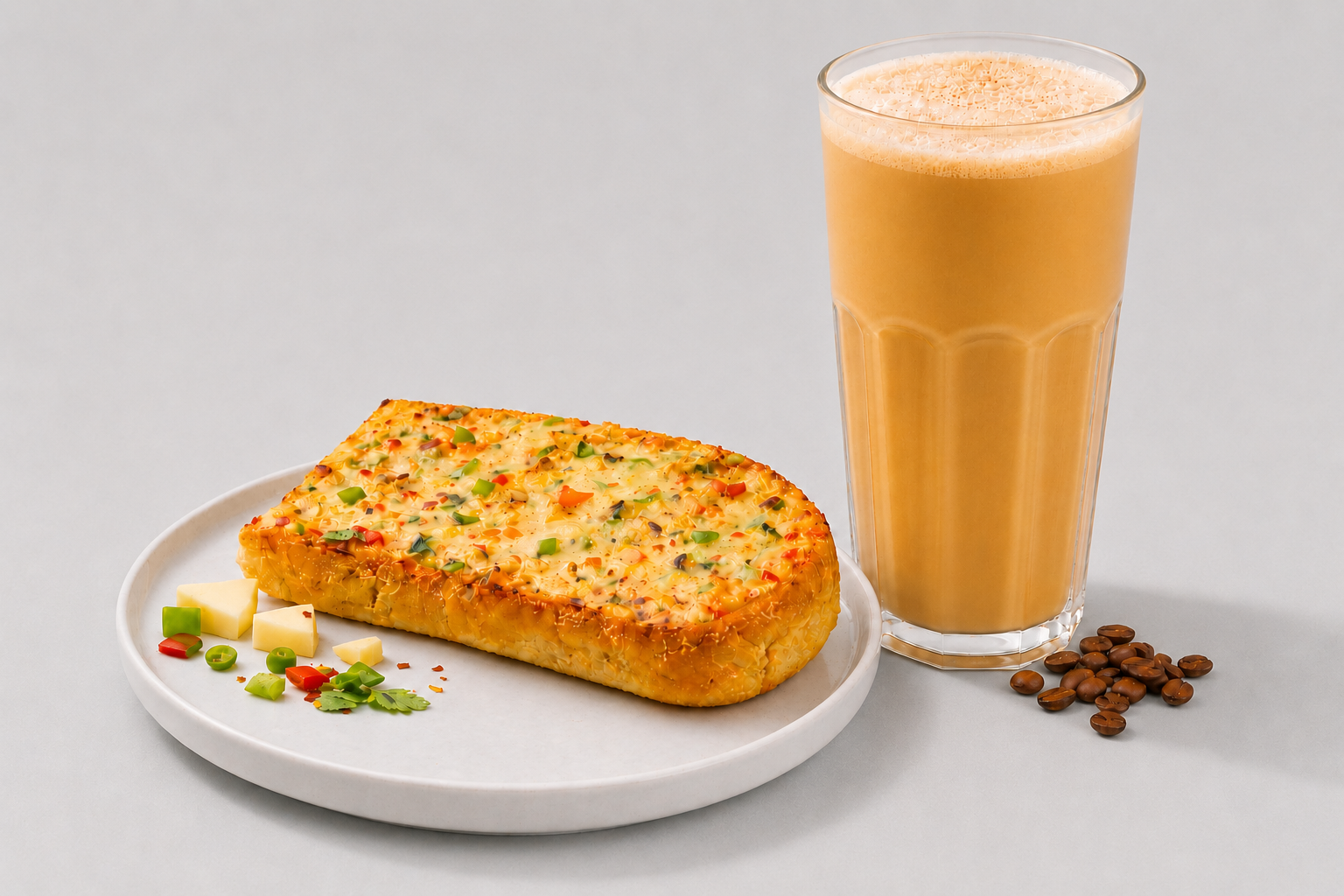 Cafe Frappe N Chilli Cheese Toast