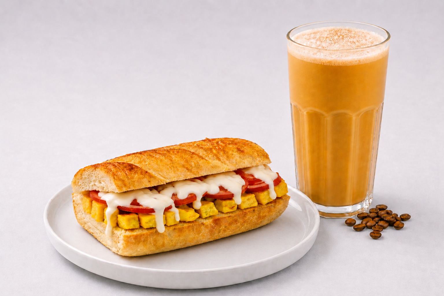 Cafe Frappe N Paneer Tikka Sandwich
