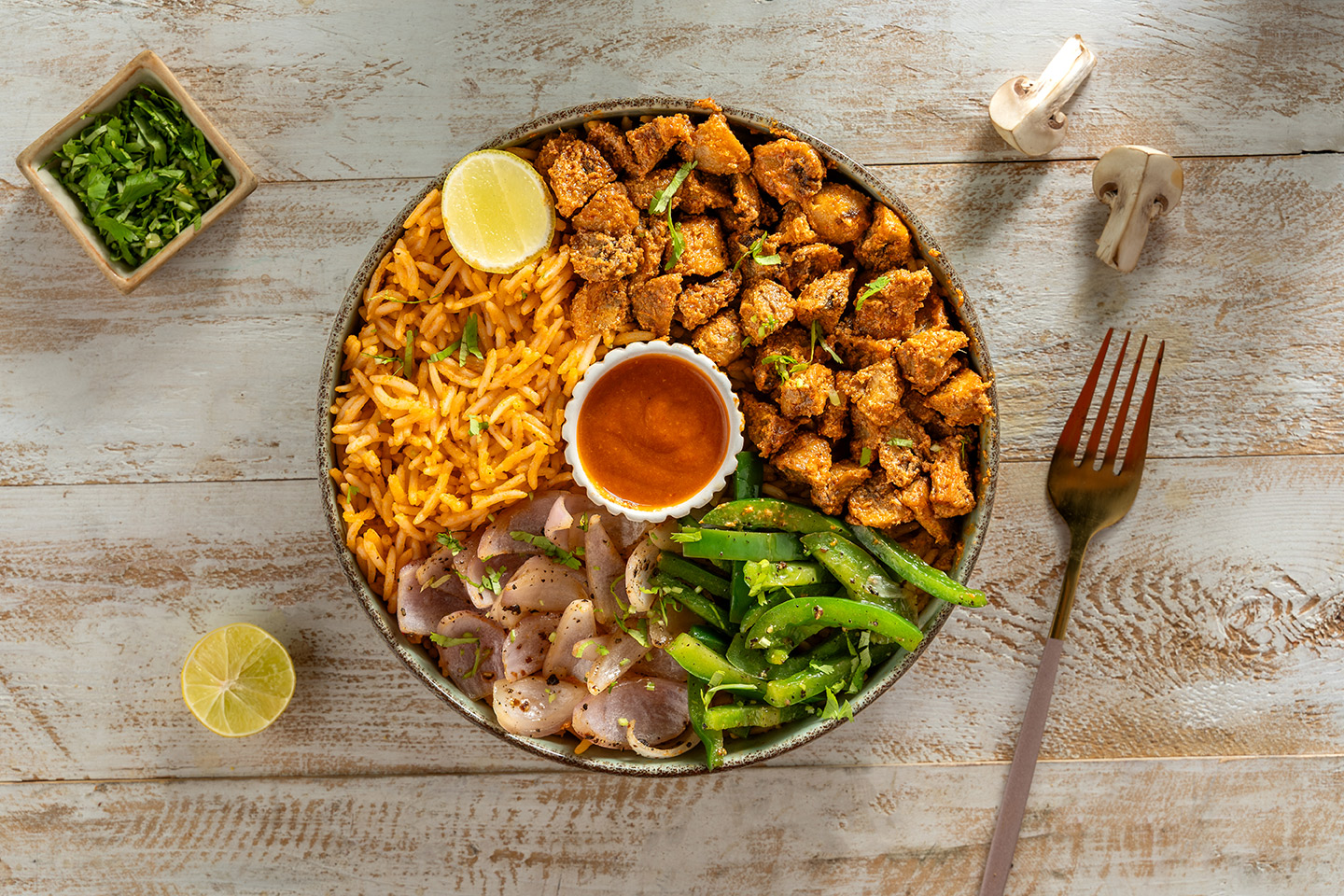 Indian - Mushroom Rice Bowl.