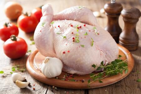 WHOLE CHICKEN WITH SKIN 900 TO 1200 GMS