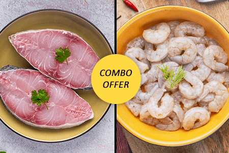 Rawas Steaks + Prawns