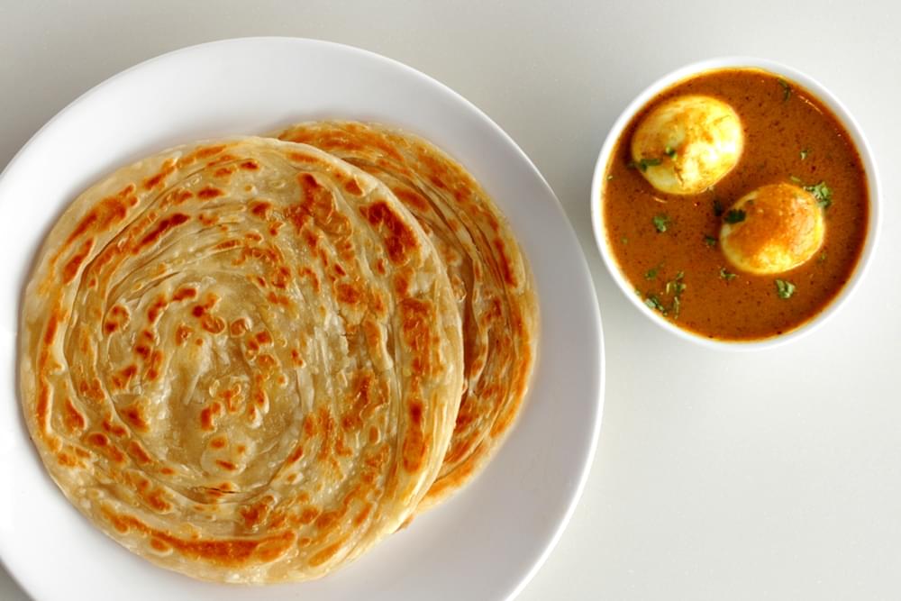 Parotta Egg Curry Combo